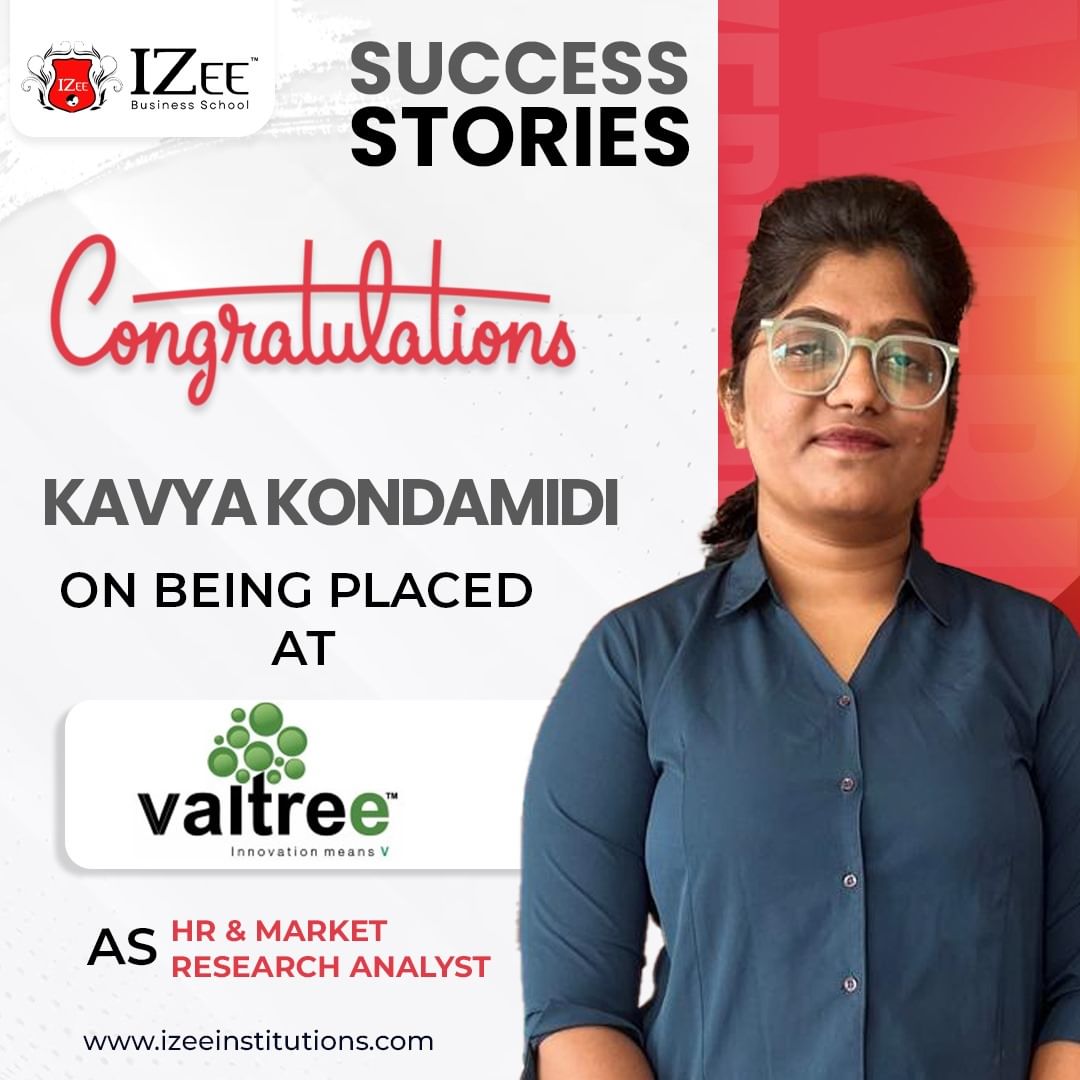 Kavya Kondamidi Placed as HR & Market Research Analyst at Valtree