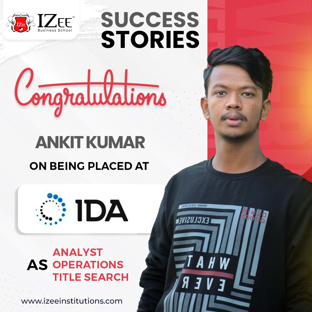 Ankit Kumar G Joined IDA as an Operations Analyst