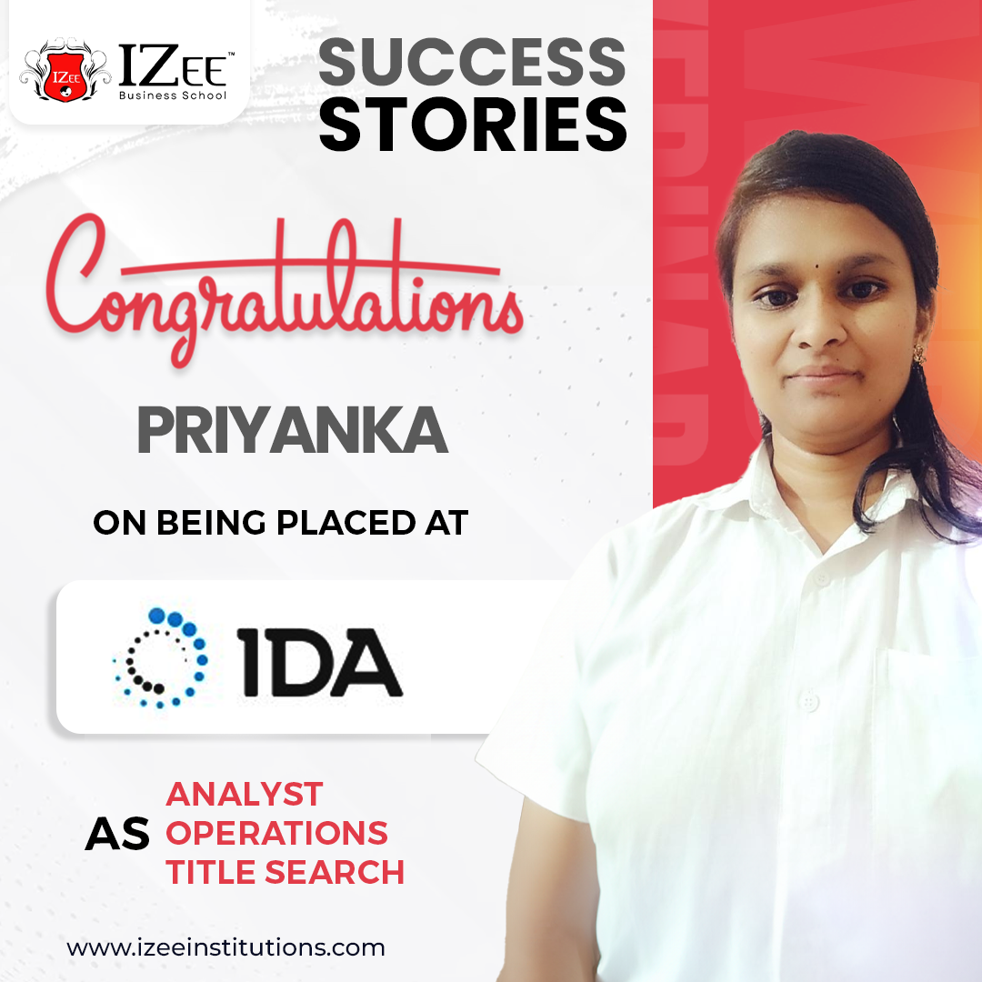 Priyanka M Joined IDA as an Operations Analyst