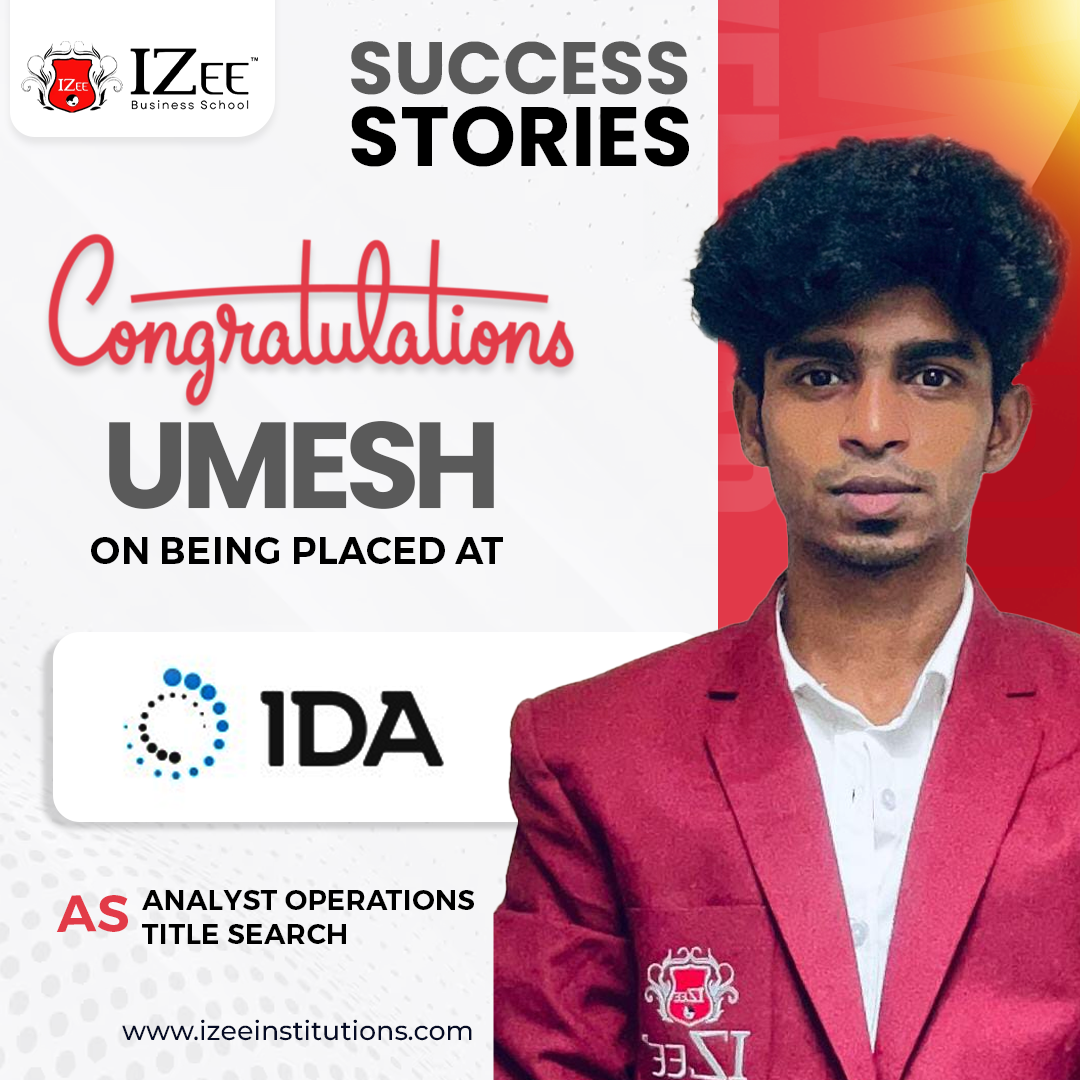 Umesh U Joined IDA as an Operations Analyst